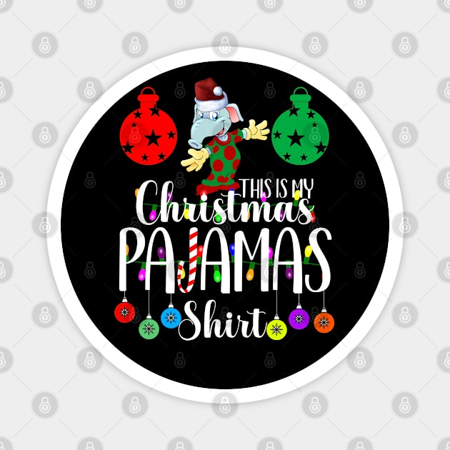 This Is My Christmas Pajama Outfit Xmas Lights Funny Holiday Magnet by CharJens